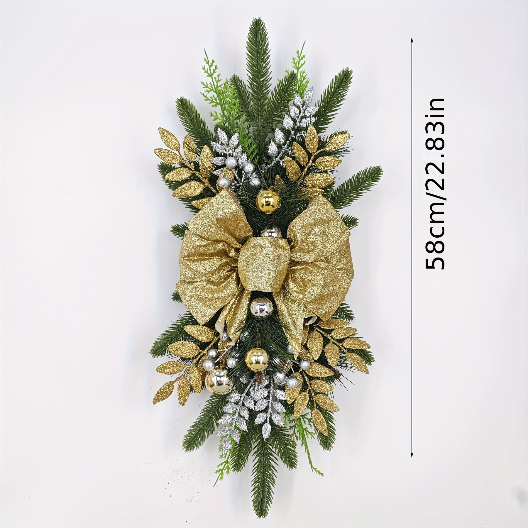 Elegant Christmas Teardrop Swags – Soft Glow, No Electricity Needed