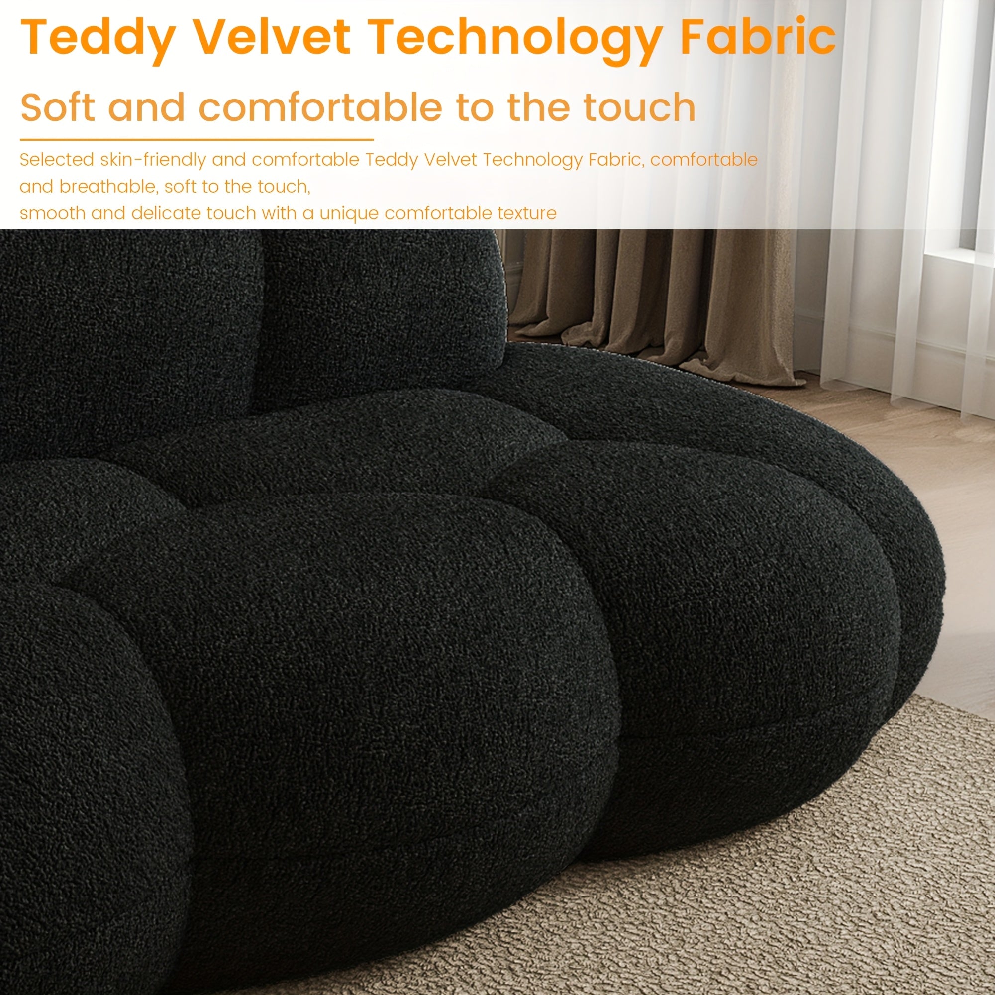 Cozy Cloud Sofa Bed – Sectional Design with Plush Sherpa