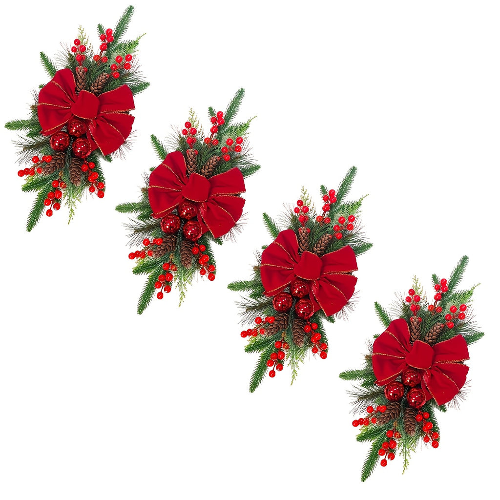 Teardrop Christmas Decorations – Festive Wreaths for Stairs, Doorways, and Windows
