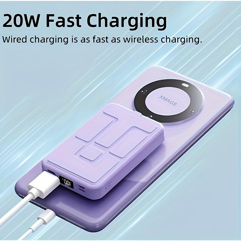 Wireless Power Bank – Foldable Magnetic Charger with LED Display