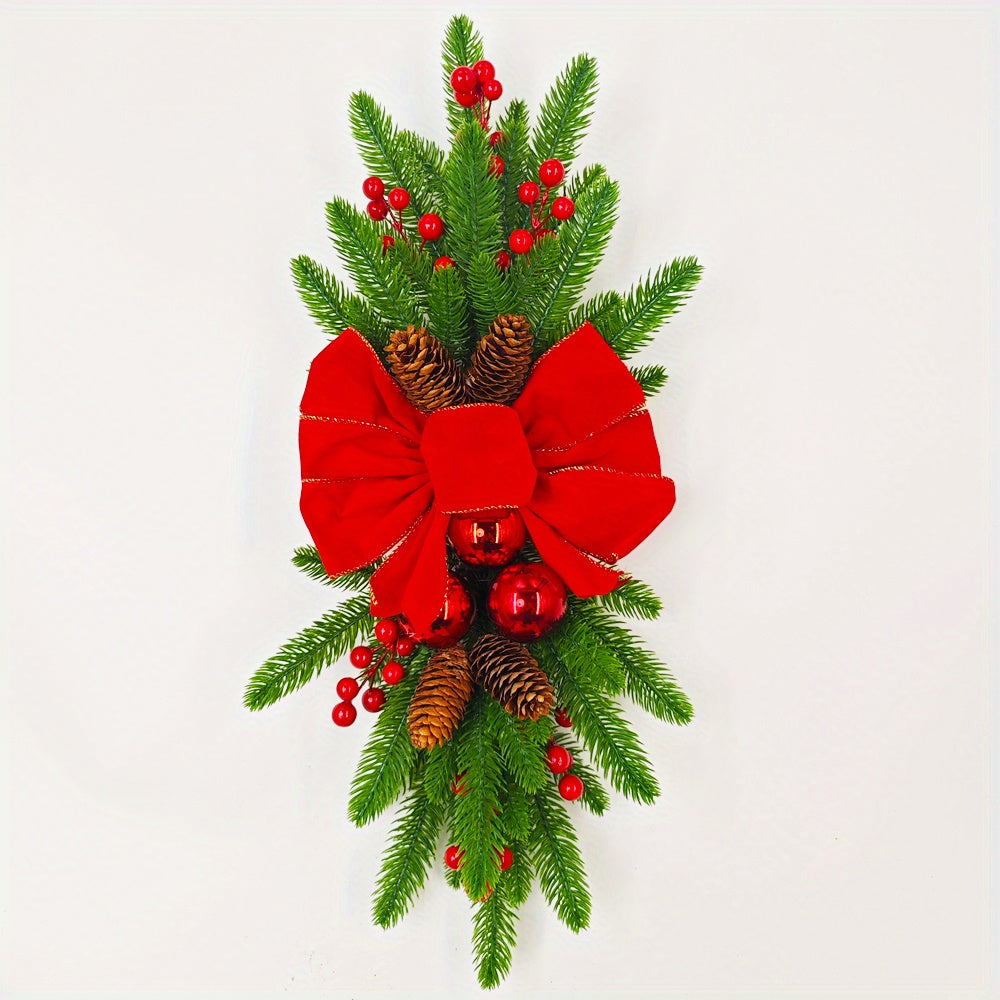 Teardrop Christmas Decorations – Festive Wreaths for Stairs, Doorways, and Windows