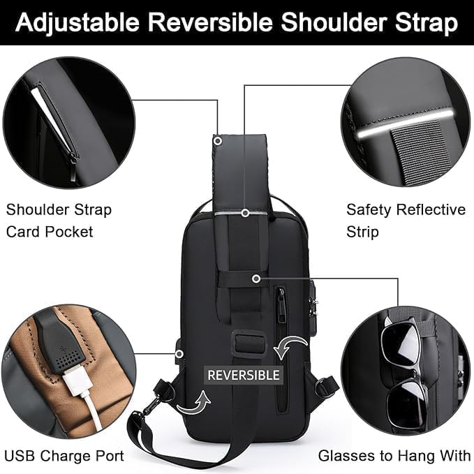 Men’s Anti-Theft Crossbody Bag – Safe and Stylish Carry