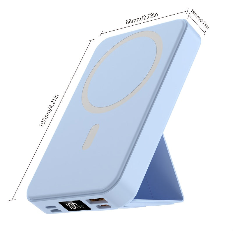 Wireless Power Bank – Foldable Magnetic Charger with LED Display
