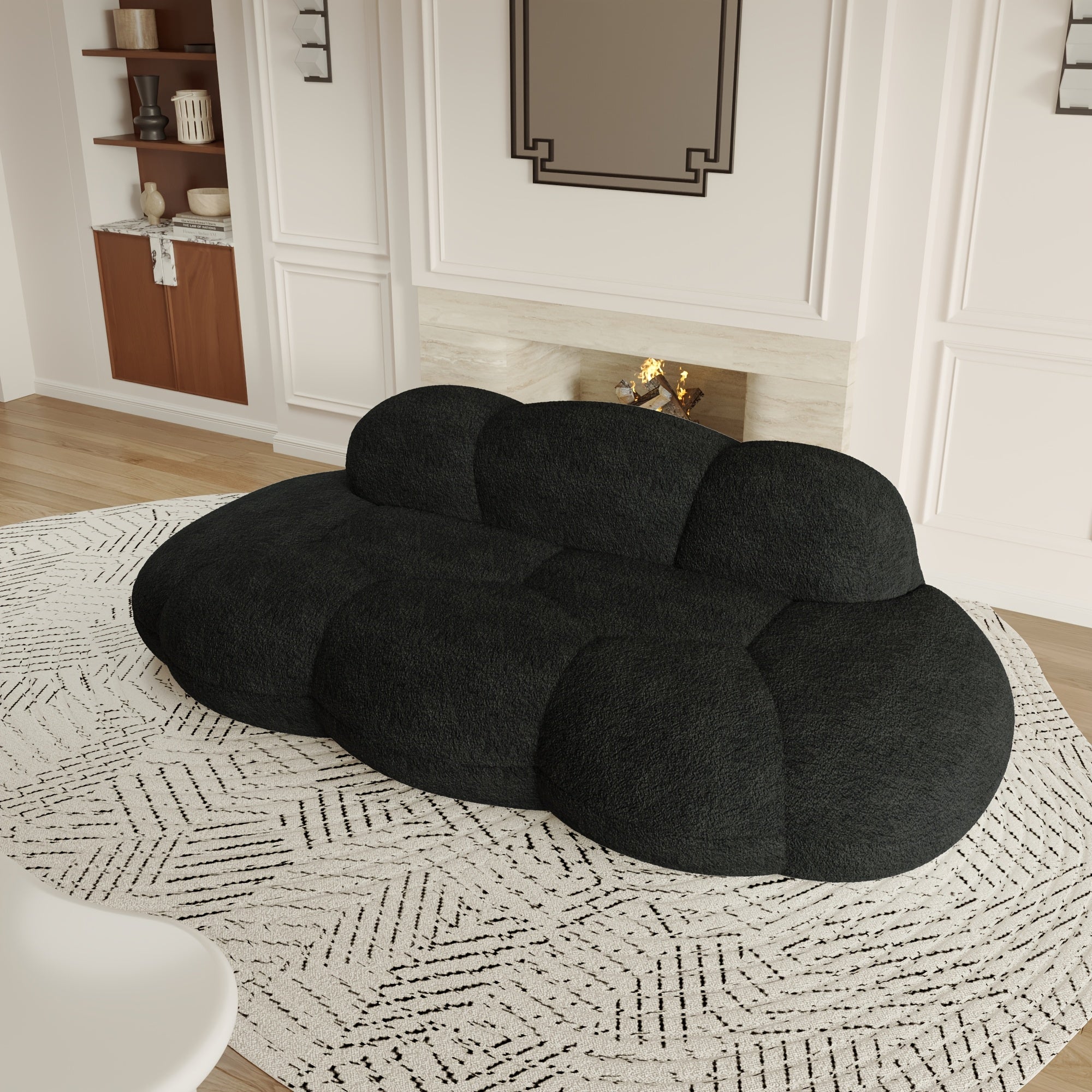 Cozy Cloud Sofa Bed – Sectional Design with Plush Sherpa