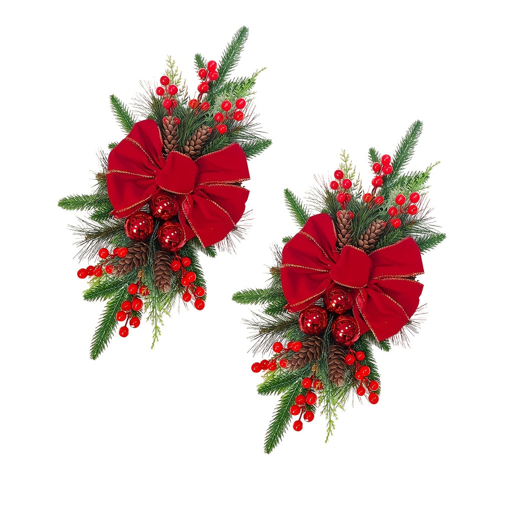 Teardrop Christmas Decorations – Festive Wreaths for Stairs, Doorways, and Windows