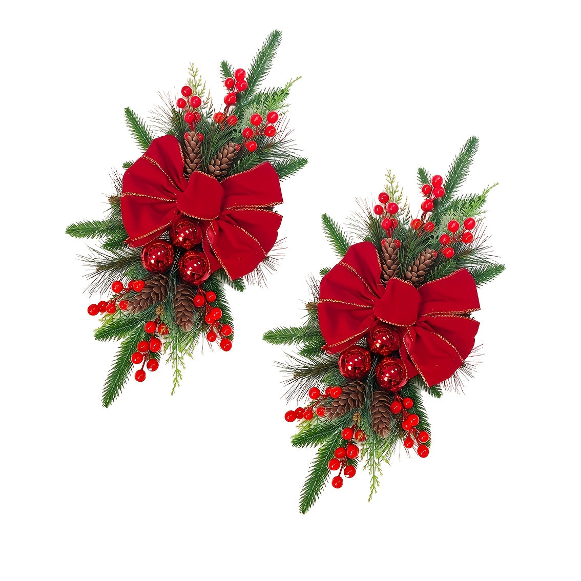 Teardrop Christmas Decorations – Festive Wreaths for Stairs, Doorways, and Windows