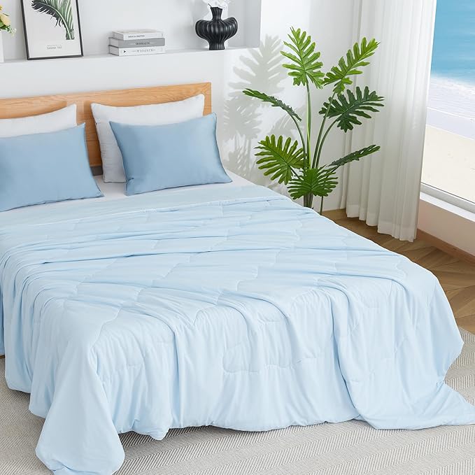 Ultra-Soft Ice Silk Summer Cooling Blanket – Lightweight & Breathable Comforter