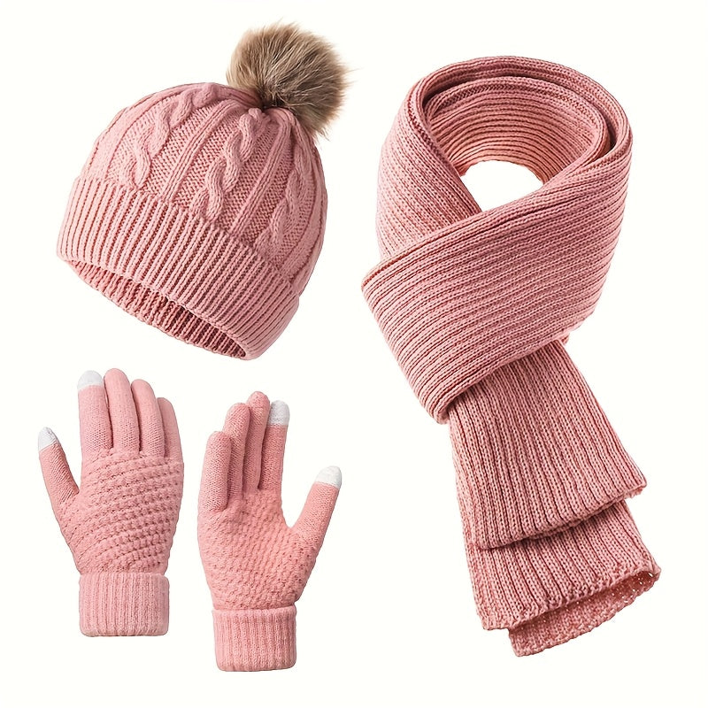 Winter Warm Set for Adults – Hat, Scarf, and Gloves, Lightweight and Cold-Resistant