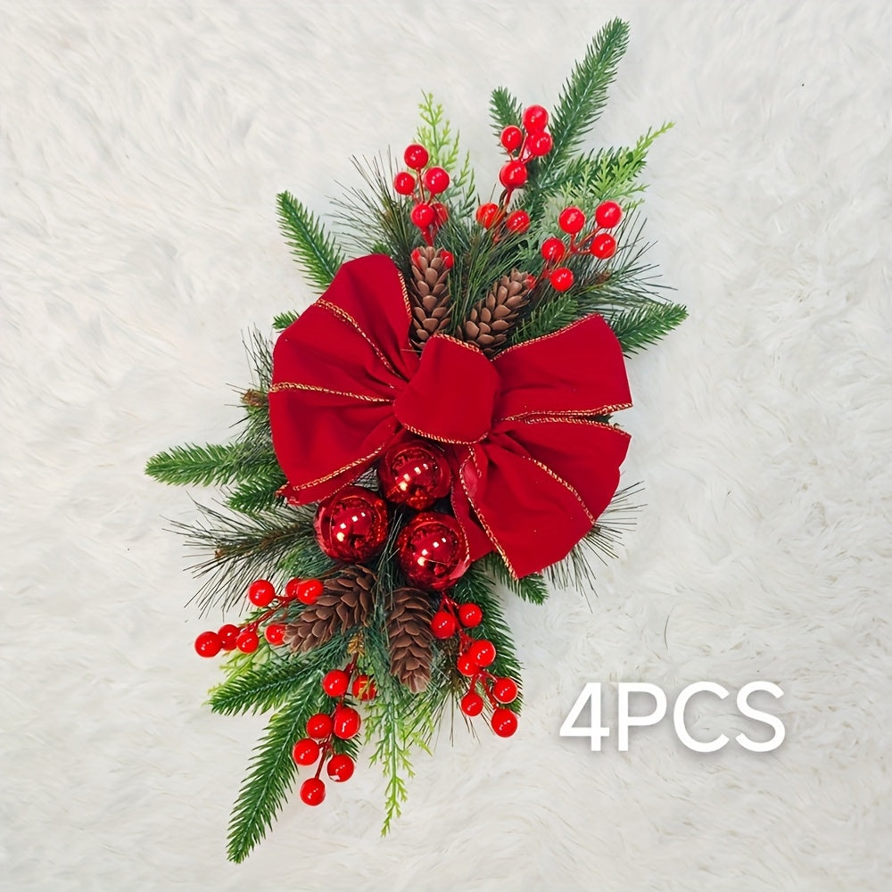 Teardrop Christmas Decorations – Festive Wreaths for Stairs, Doorways, and Windows