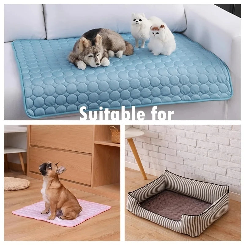 Dog Cooling Mat – Summer Pet Cold Bed for Dogs & Cats