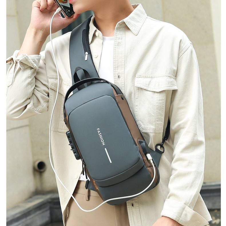 Anti-Theft Crossbody Bag for Men