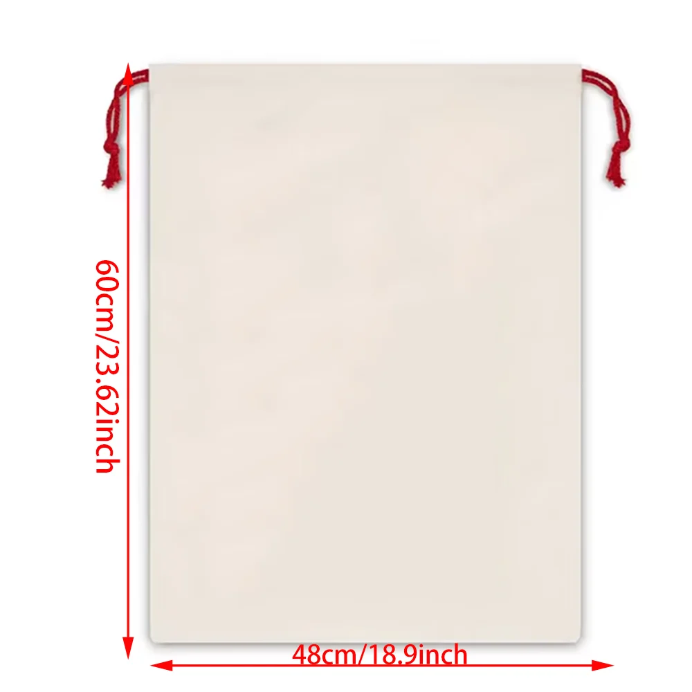 Custom Christmas Santa Sack – Large Linen Holiday Gift Bag