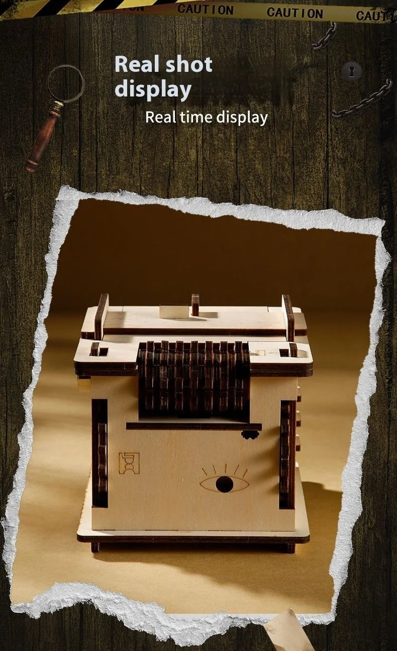 3D Wooden Escape Room Puzzle Box – Challenging Brain Teaser for Adults