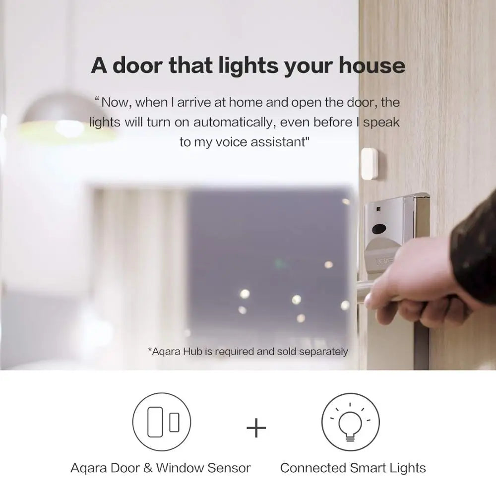 Smart Zigbee Door & Window Sensor – Wireless Alarm for Home Automation