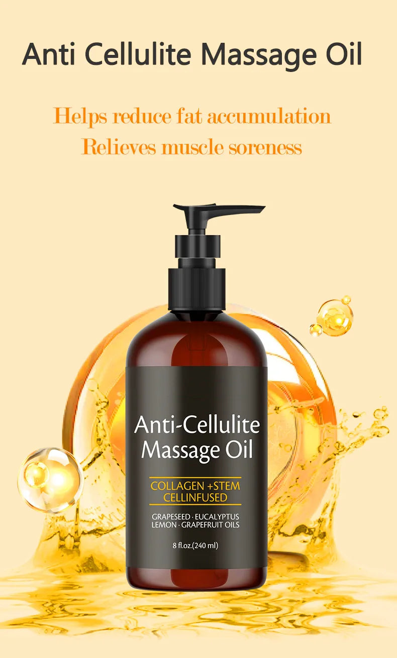 Anti-Cellulite Massage Oil – Collagen & Stem Cell Body Treatment