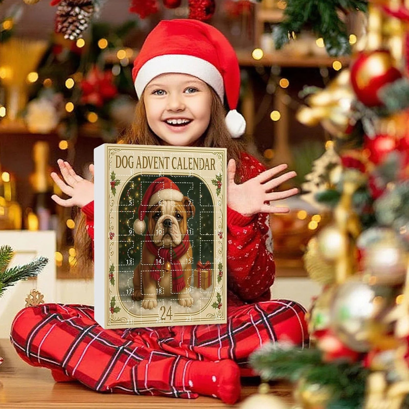 Dog Christmas Advent Calendar – Acrylic Pendant Countdown for Dog Lovers