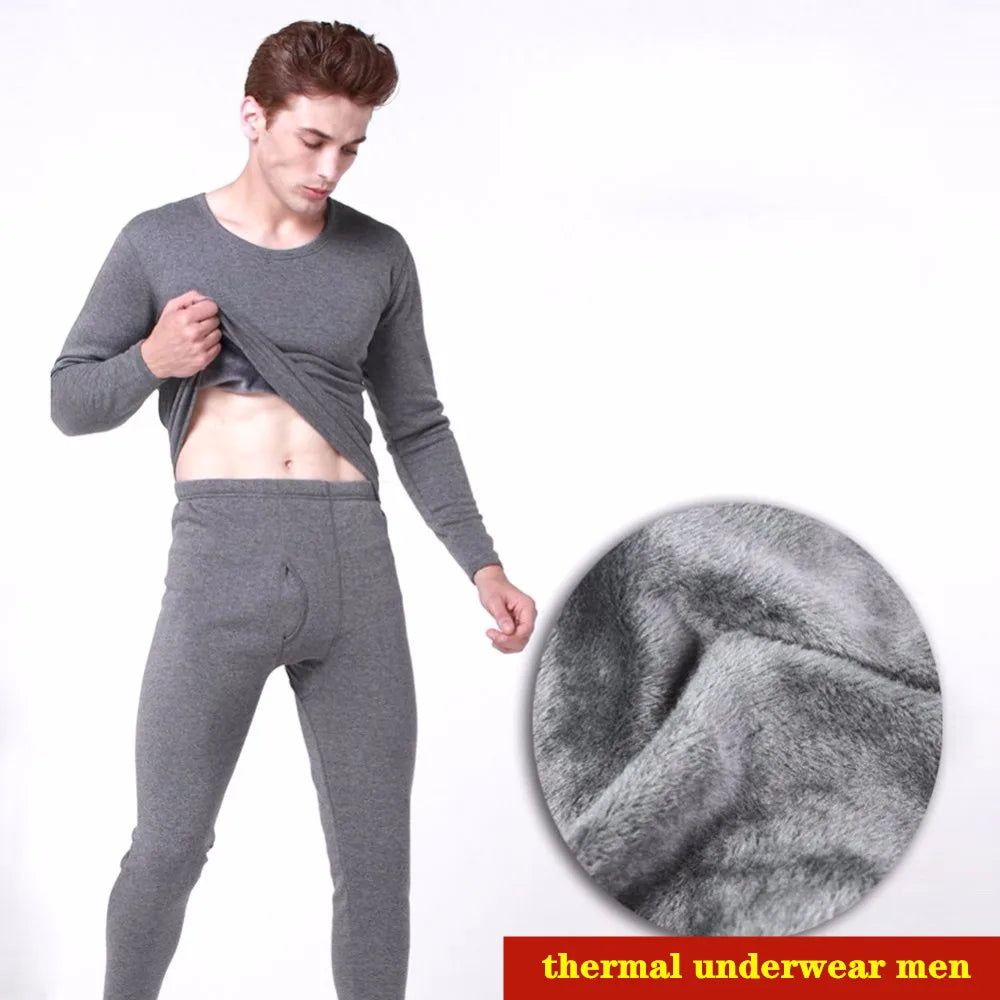 Men’s Thermal Underwear Set – Warm Long Johns Tops & Pants for Winter Comfort
