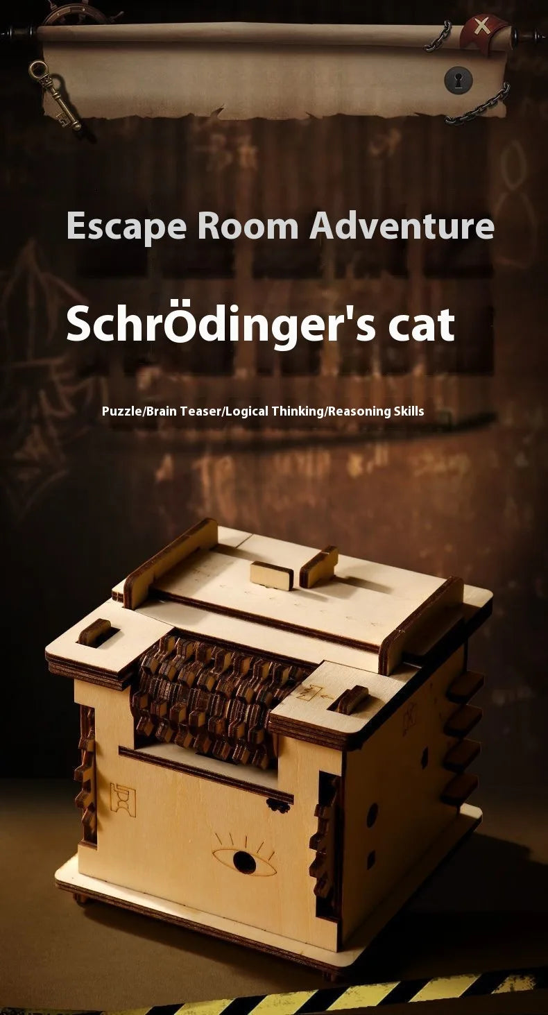 3D Wooden Escape Room Puzzle Box – Challenging Brain Teaser for Adults