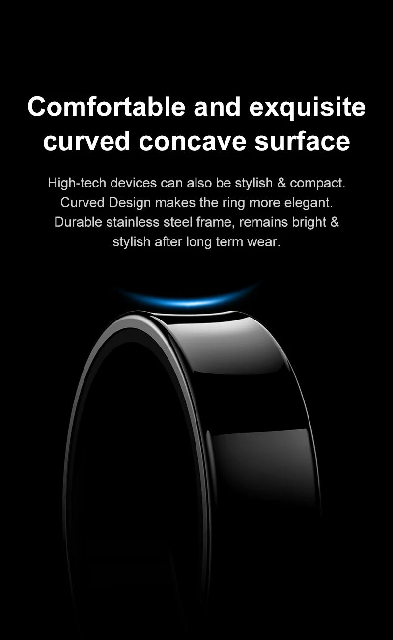 Smart Health Tracking Ring – Monitor Skin Temp, Track Sports, Waterproof
