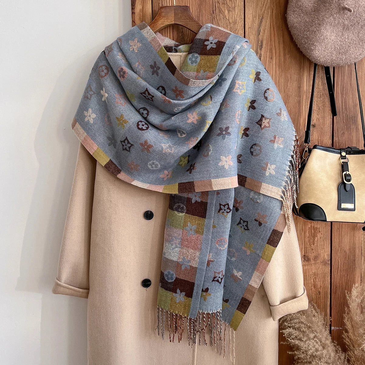 Women’s Cashmere Scarf – Winter Pashmina Shawl & Warm Blanket Wrap