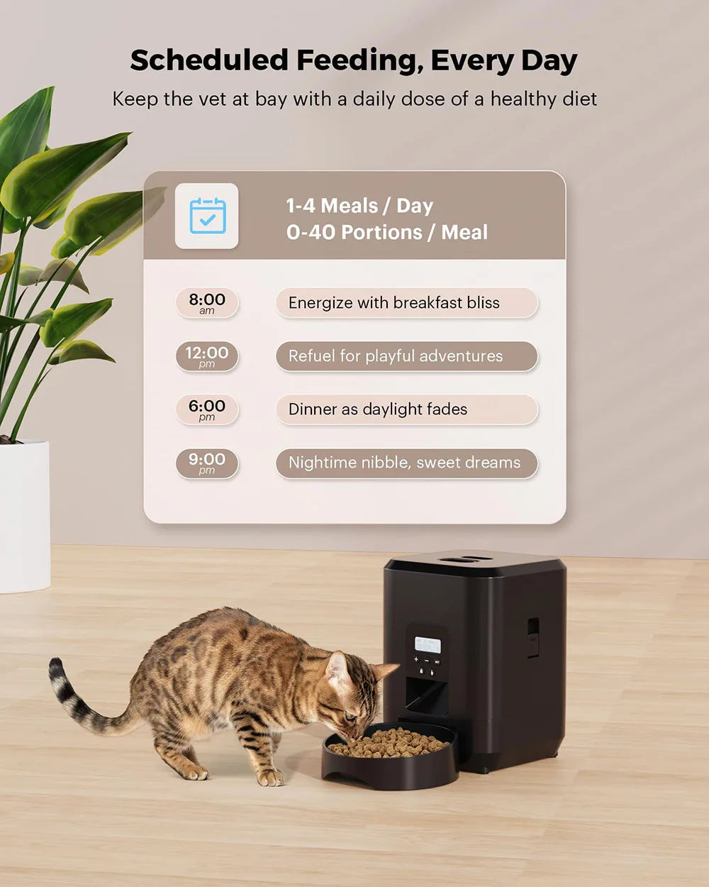 Automatic Pet Feeder – Timed Food Dispenser for Cats & Dogs