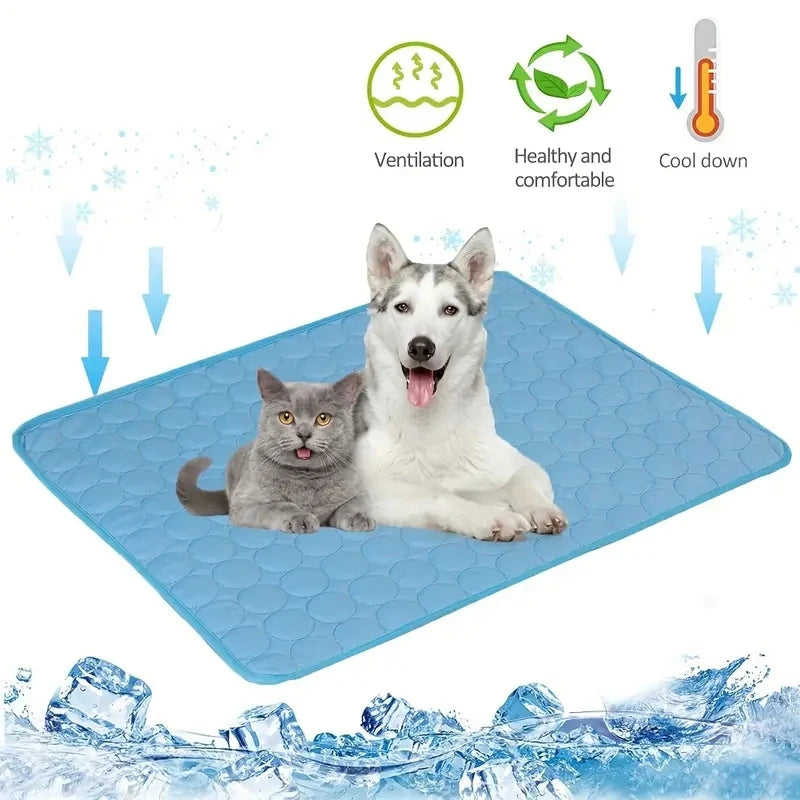 Dog Cooling Mat – Summer Pet Cold Bed for Dogs & Cats