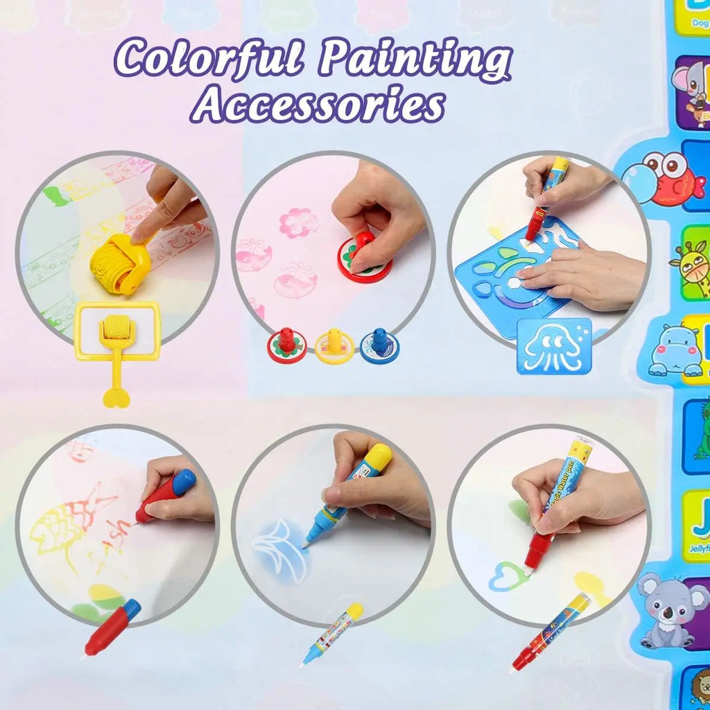 Reusable Magic Water Drawing Mat – Educational Doodle Board for Kids