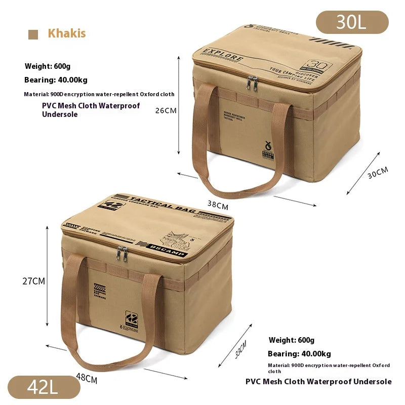 Insulated Camping Storage Bag – Foldable Organizer for Picnic and Outdoor Gear