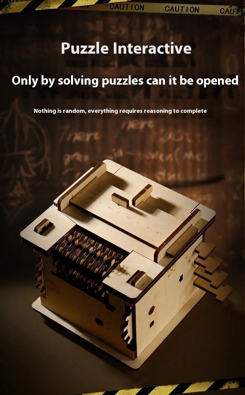 3D Wooden Escape Room Puzzle Box – Challenging Brain Teaser for Adults