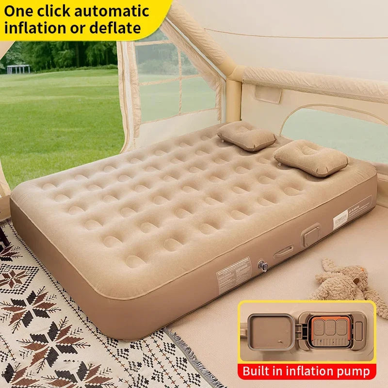 Self-Inflating Air Mattress – Built-In Pump, Ideal for Camping and Home