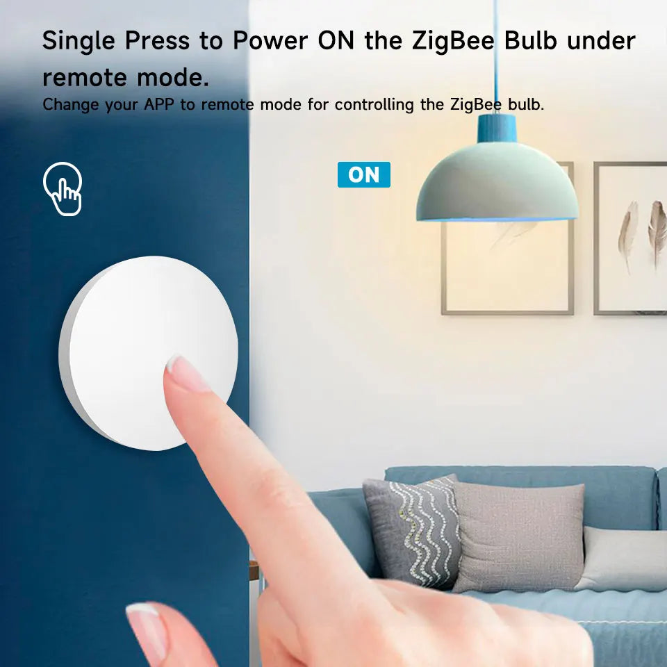 Smart Zigbee Push Button Switch – Wireless Remote Control for Home Automation