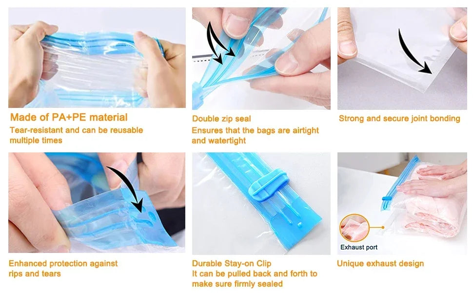 Clothes Vacuum Storage Bags – Travel Compression Organizer