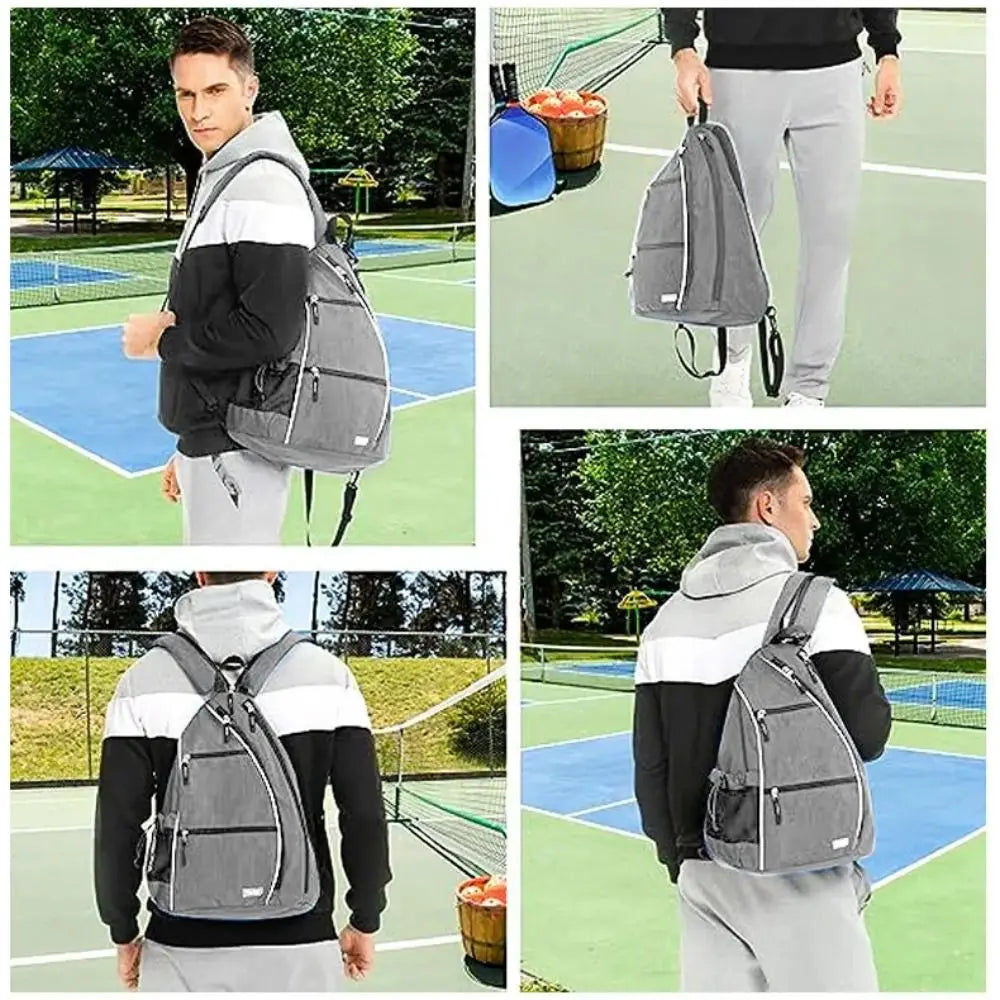 Reversible Pickleball Sling Backpack – Sports Bag for Paddles & Rackets