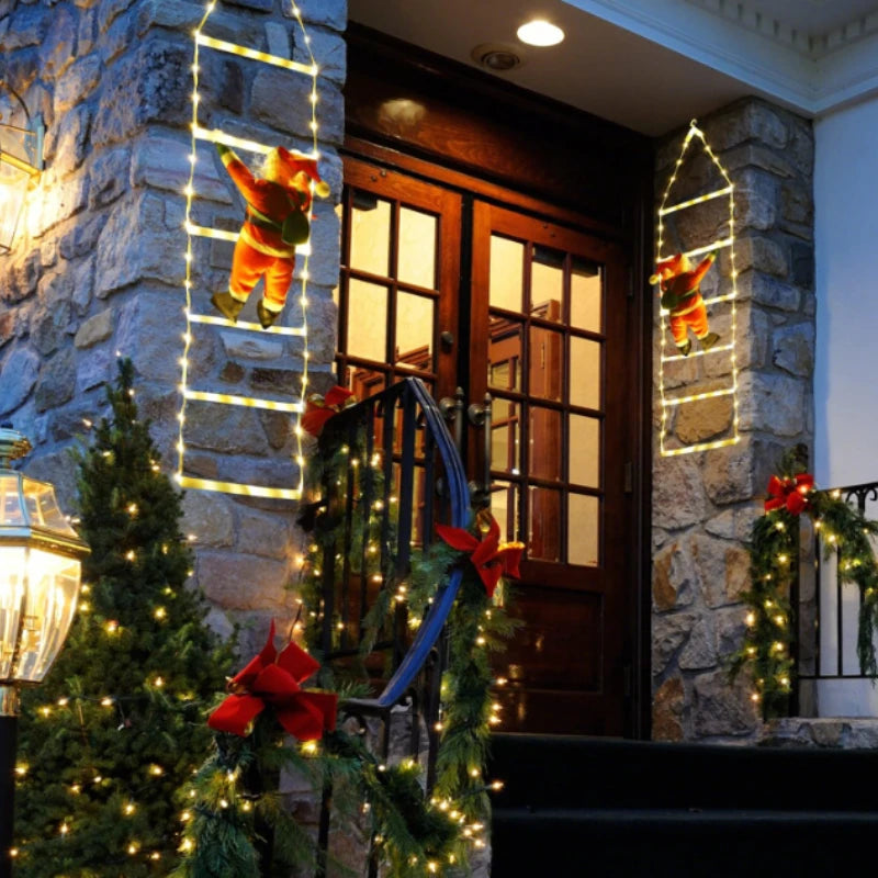 Festive Santa Climber – USB LED Light for Christmas Décor