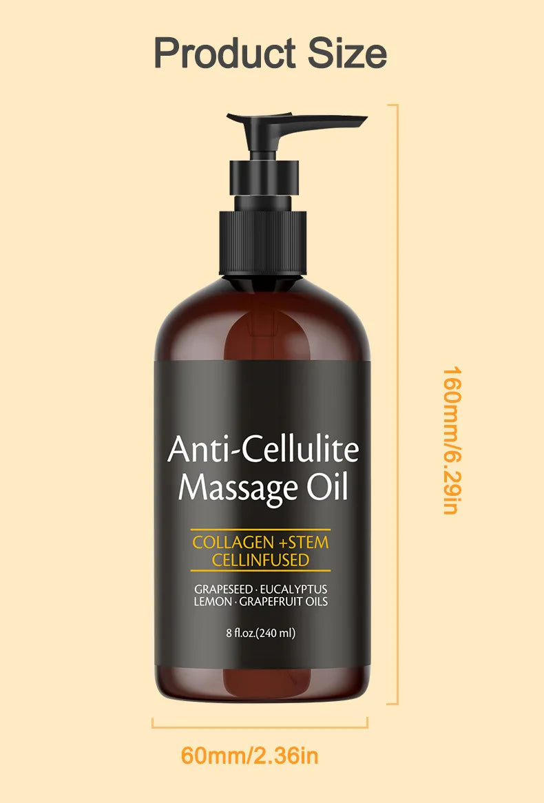 Anti-Cellulite Massage Oil – Collagen & Stem Cell Body Treatment