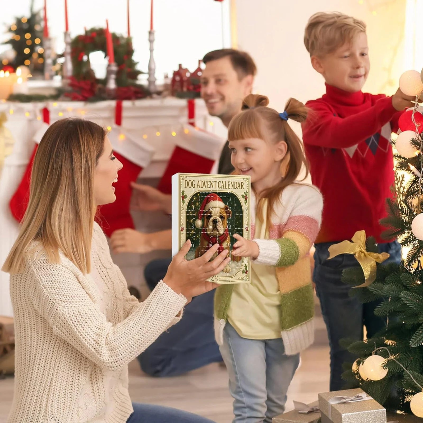 Dog Christmas Advent Calendar – Acrylic Pendant Countdown for Dog Lovers