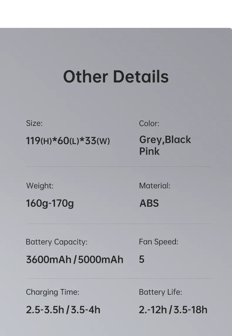 JISULIFE Handheld Turbo Fan – USB Rechargeable with Adjustable Speeds and Strong Wind