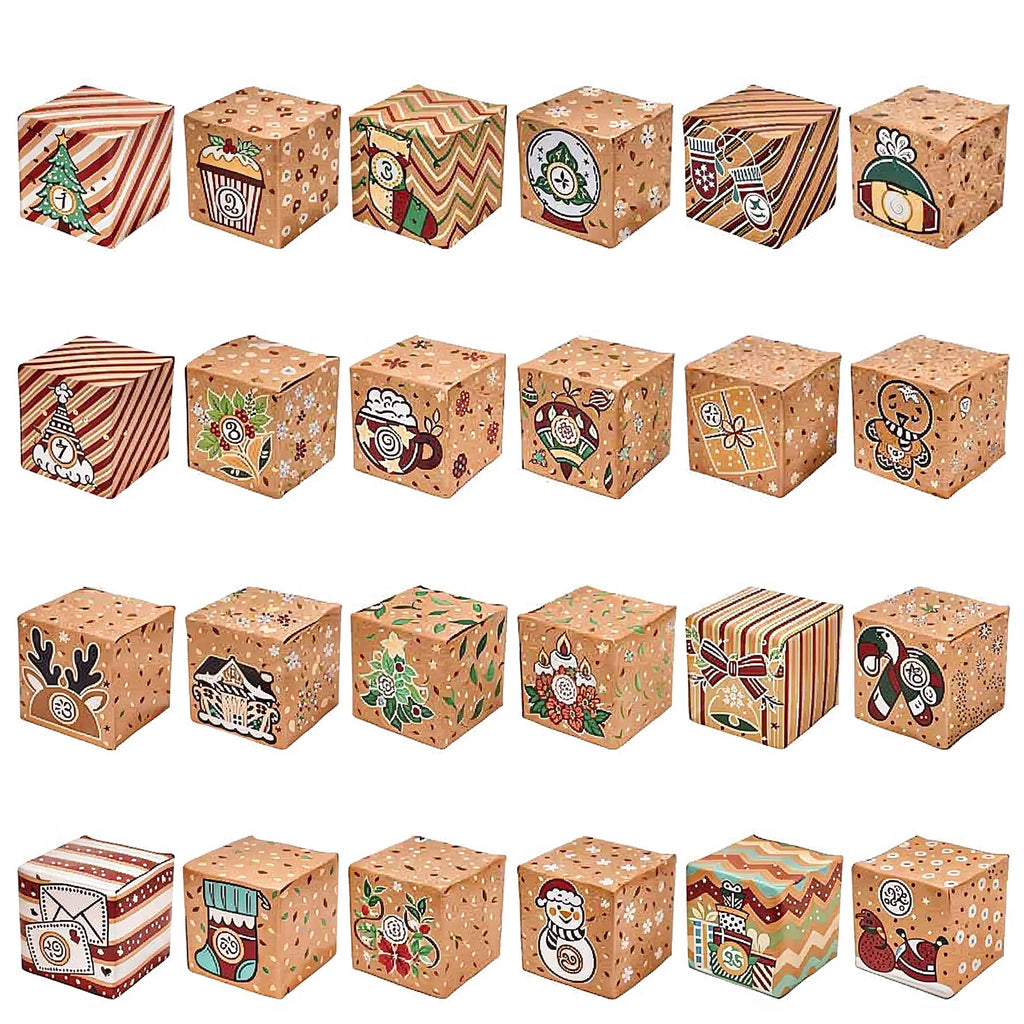 DIY Kraft Paper Advent Calendar – Christmas Gift Boxes Set