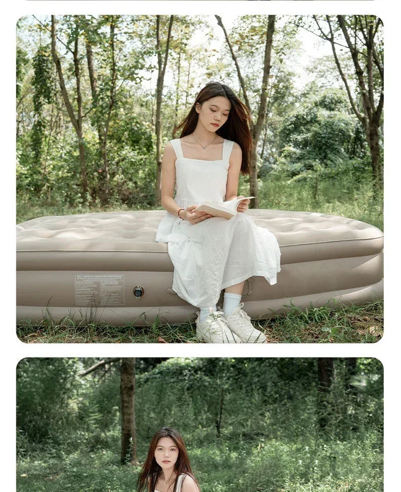 Self-Inflating Air Mattress – Built-In Pump, Ideal for Camping and Home