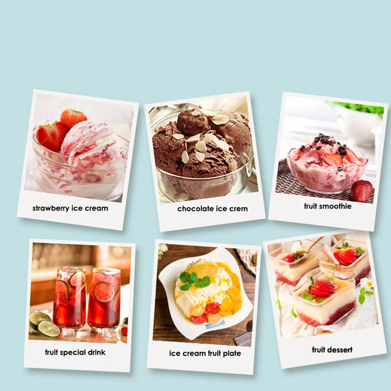 Electric Ice Cream Maker Portable DIY Frozen Yogurt and Smoothie Machine