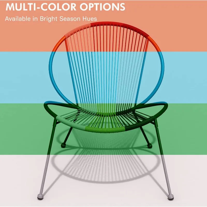 Acapulco Outdoor Patio Set – 2 Wicker Chairs and Coffee Table