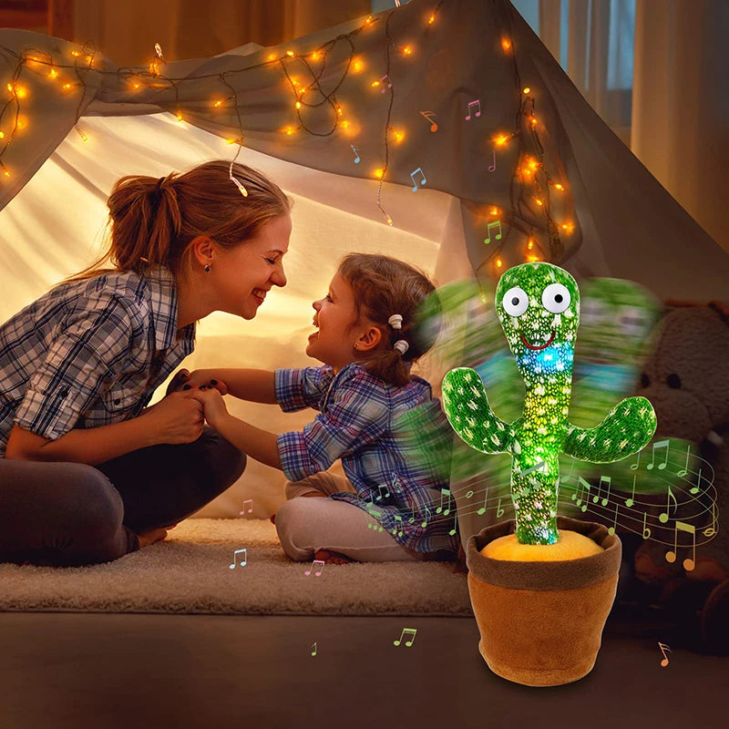 Interactive Dancing Cactus Plush Toy – LED Music Fun for Kids