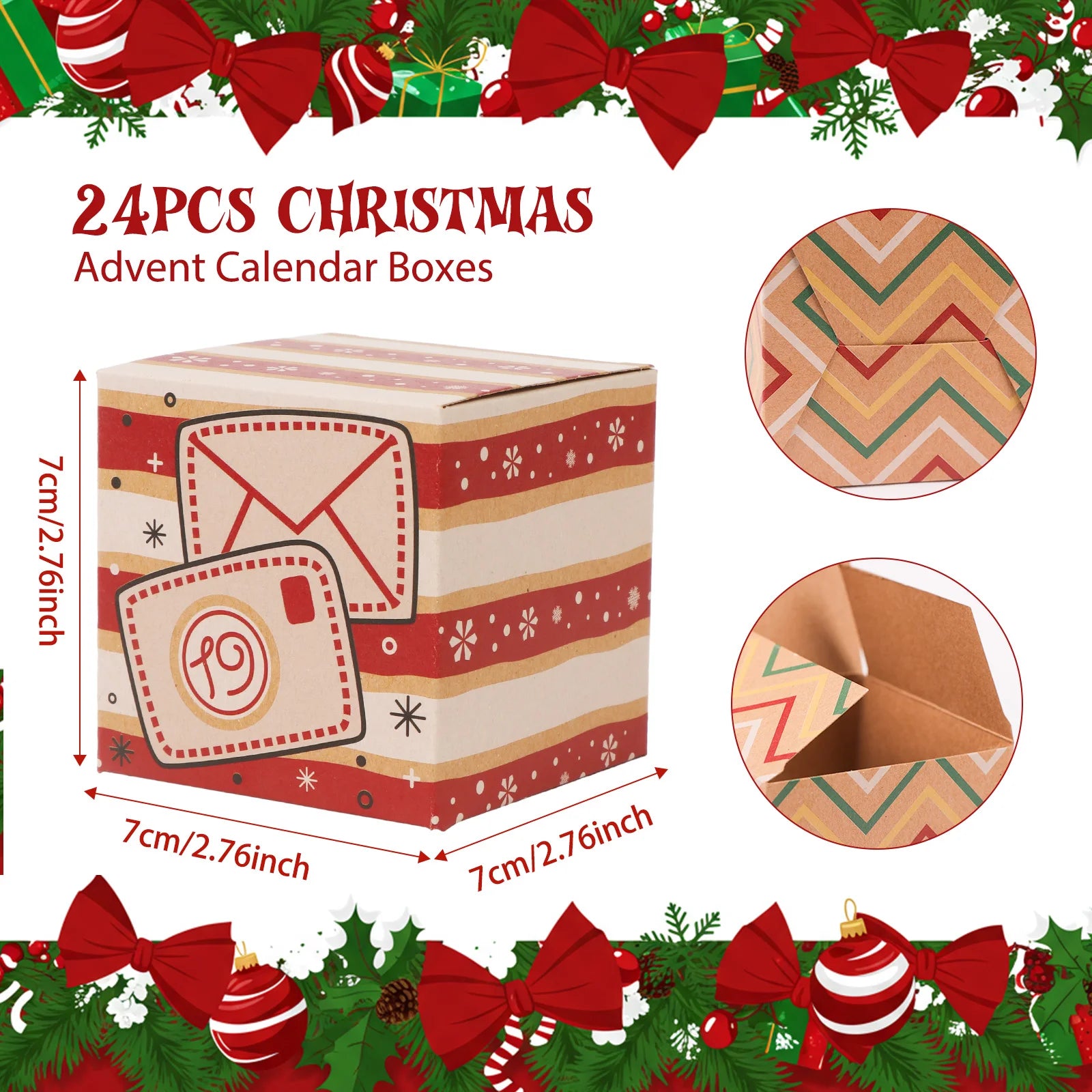 DIY Kraft Paper Advent Calendar – Christmas Gift Boxes Set