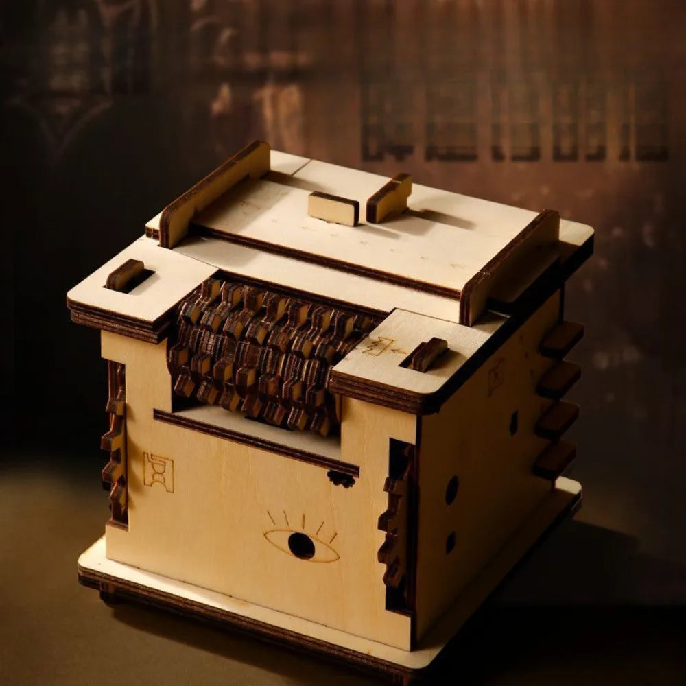 3D Wooden Escape Room Puzzle Box – Challenging Brain Teaser for Adults