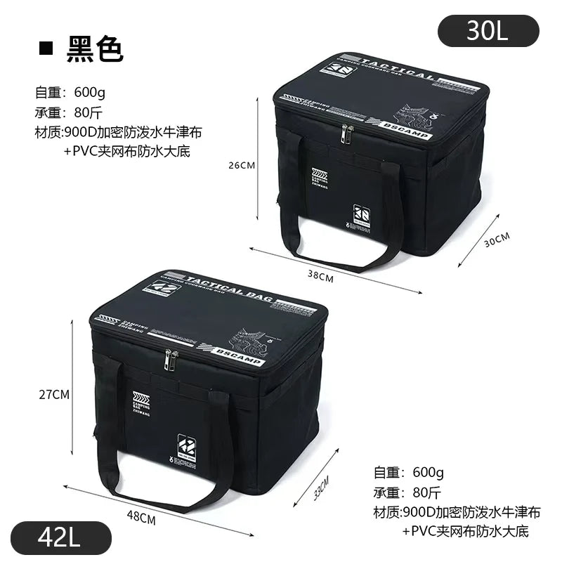 Insulated Camping Storage Bag – Foldable Organizer for Picnic and Outdoor Gear