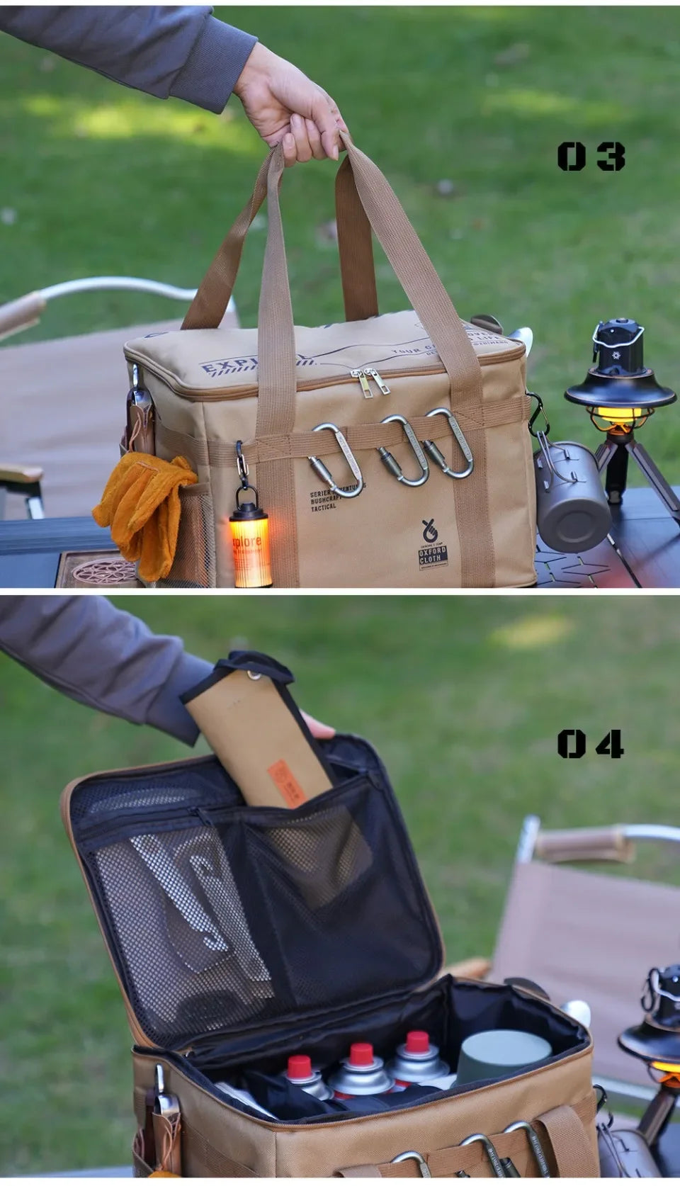 Insulated Camping Storage Bag – Foldable Organizer for Picnic and Outdoor Gear