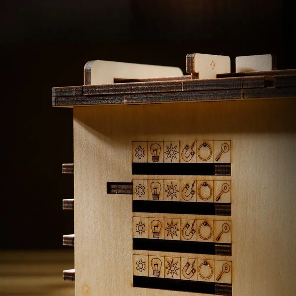 3D Wooden Escape Room Puzzle Box – Challenging Brain Teaser for Adults