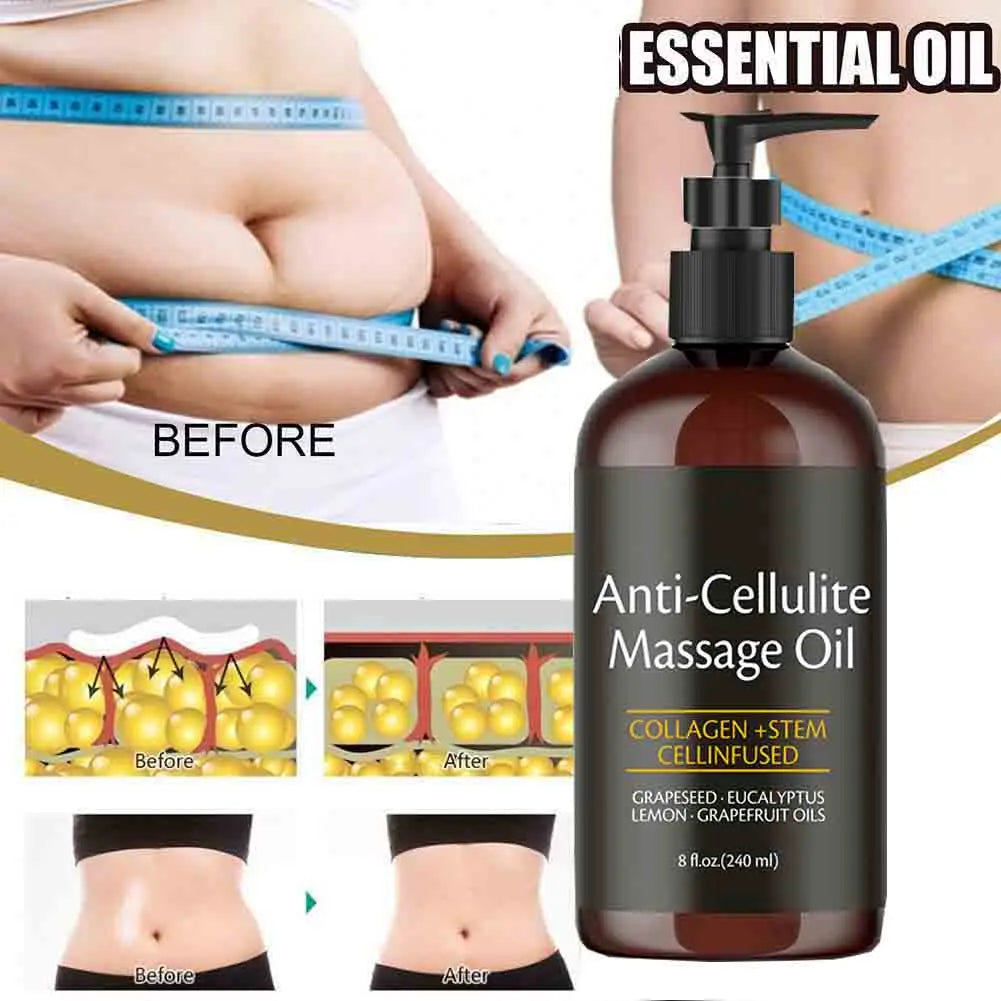 Anti-Cellulite Massage Oil with Collagen & Stem Cells 240ml