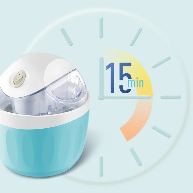 Electric Ice Cream Maker Portable DIY Frozen Yogurt and Smoothie Machine