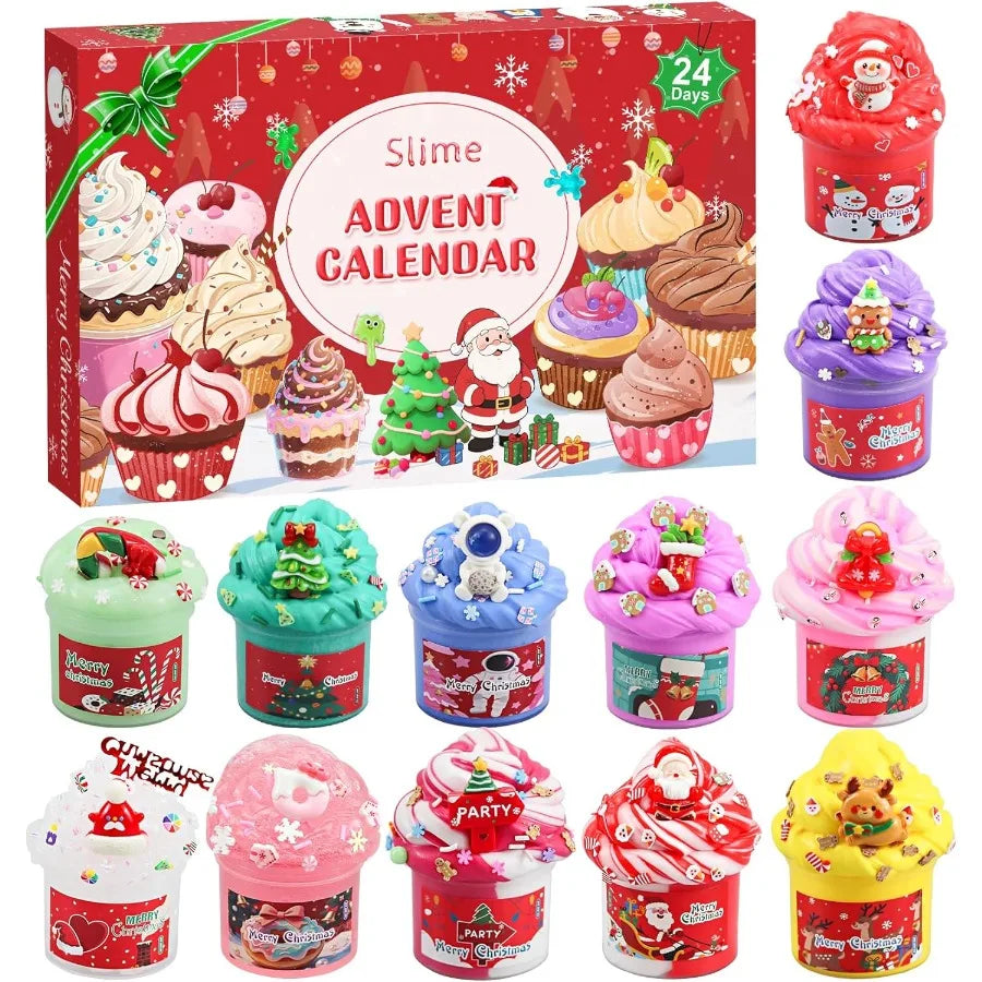 Holiday Slime Advent Calendar – DIY Butter & Cloud Slime Kit